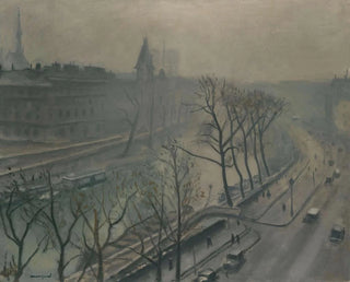Paris, the Quai des Grands Augustins, twilight - Albert Marquet — artwork view