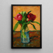 Reproduction of the painting Peonies in a Glass Vase and Paris Rue Monge - Albert Marquet
