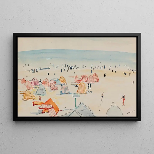 Beach of Sables-d'Olonne - Albert Marquet — framed artwork on a wall