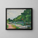 Poissy and the flags - Albert Marquet — framed artwork on a wall