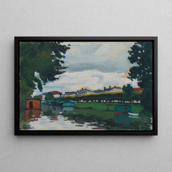 Poissy, les quais - Albert Marquet — framed artwork on a wall