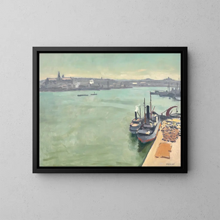 Stockholm Sun Painting - Albert Marquet — framed artwork on a wall