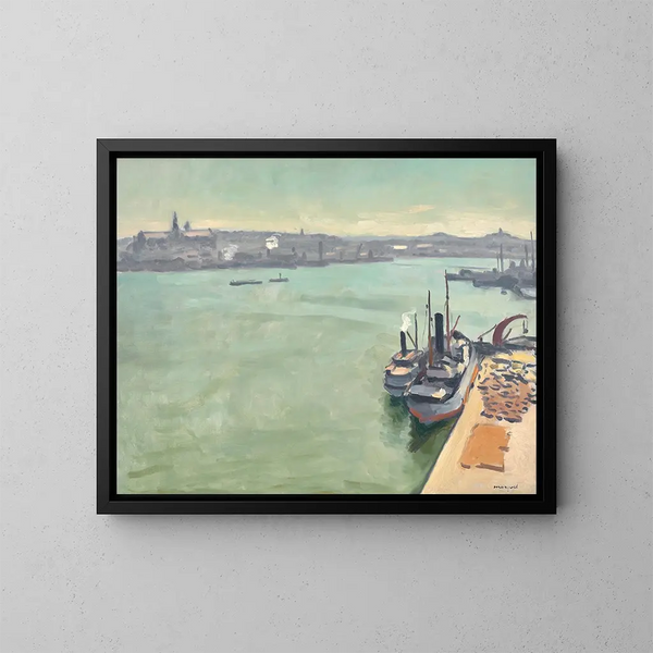 Stockholm Sun Painting - Albert Marquet — framed artwork on a wall