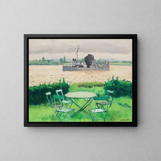 Terrasse du Vieux-Port - Albert Marquet — framed artwork on a wall