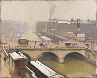 View of the Saint-Michel Bridge in Paris - Albert Marquet — artwork view