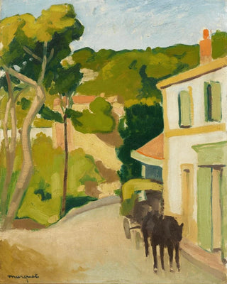 Car on the road to L'Estaque - Albert Marquet — artwork view