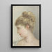 Head of a woman in profile to the left - Albert Martin — framed artwork on a wall