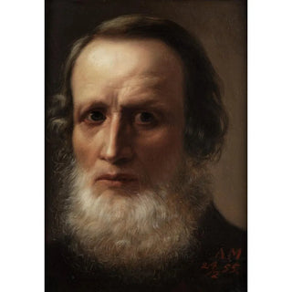 Portrait of a man with a gray beard - Albert Mirsalis — artwork view