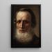 Portrait of a man with a gray beard - Albert Mirsalis — framed artwork on a wall
