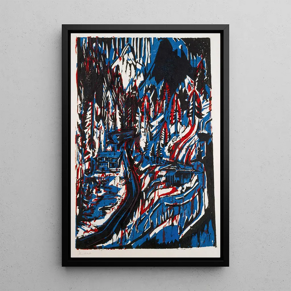 Reproduction of the painting Sertigtal Painting - Albert Müller