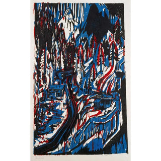 Reproduction of the painting Sertigtal Painting - Albert Müller