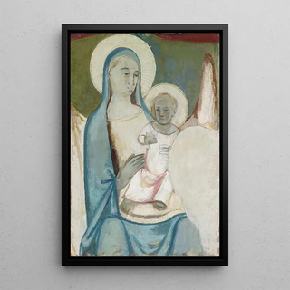 The Virgin and Child - Albert Müller — framed artwork on a wall