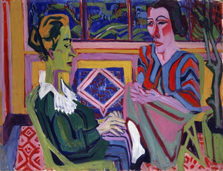 Woman and girl - Albert Müller — artwork view