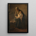 A mother with her child - Albert Neuhuys — framed artwork on a wall