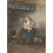 Reproduction of the painting Mother nursing her child near the fireplace - Albert Neuhuys