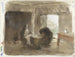 Woman with Child near a Cradle - Albert Neuhuys — artwork view