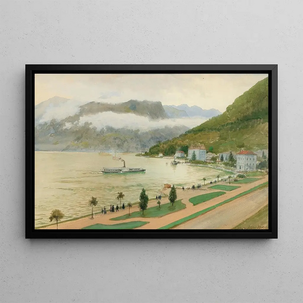 The Lake of Lugano - Albert Nikolaïevitch Benois — framed artwork on a wall