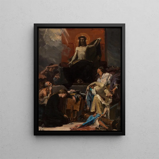 The Christ the Redeemer: Christ calls the afflicted - Albert Pierre - René Maignan — framed artwork on a wall