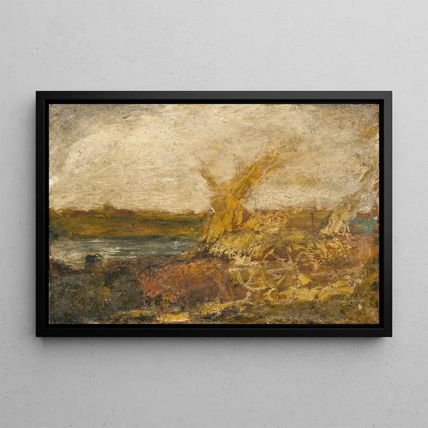 Harvest - Albert Pinkham Ryder — framed artwork on a wall