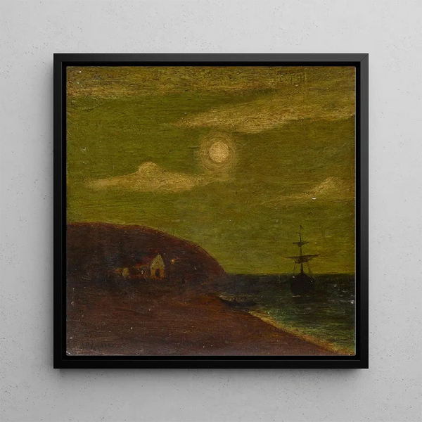 Marine Painting - Albert Pinkham Ryder — framed artwork on a wall