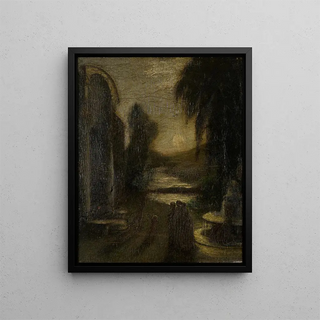 The Temple of the Spirit - Albert Pinkham Ryder — framed artwork on a wall