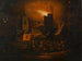 Fire of a windmill at night - Albert Poel — artwork view