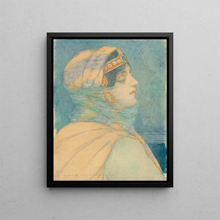 Femme de l'Est - Albert Prentice Button — framed artwork on a wall