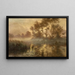 Sunrise in the mist - Albert Rigolot — framed artwork on a wall