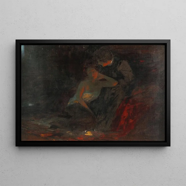 Couple amoureux - Albert Ritzberger — framed artwork on a wall