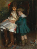 A reading lesson for two brothers and sisters - Albert Roelofs — artwork view