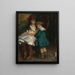 A reading lesson for two brothers and sisters - Albert Roelofs — framed artwork on a wall