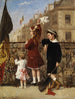 Children saluting during a city festival - Albert Roosenboom — artwork view