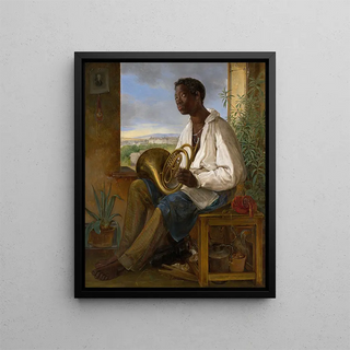 Portrait of Emmanuel Rio - Albert Schindler — framed artwork on a wall