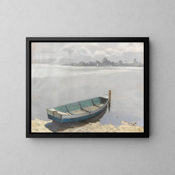 View of the Women’s Island at Chiemsee - Albert Stagura — framed artwork on a wall