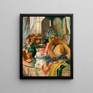 Furbelows - Albert Sterner — framed artwork on a wall