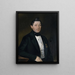 Portrait of a gentleman in a black frock coat with medals - Albert Theer — framed artwork on a wall