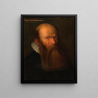 Portrait of Franciscus Raphelengius - Albert Thys — framed artwork on a wall