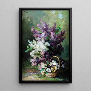 Reproduction of the painting Lilas et pensées - Albert Tibulle Furcy de Lavault