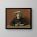 Gusta with Hat - Albert van Dyck — framed artwork on a wall