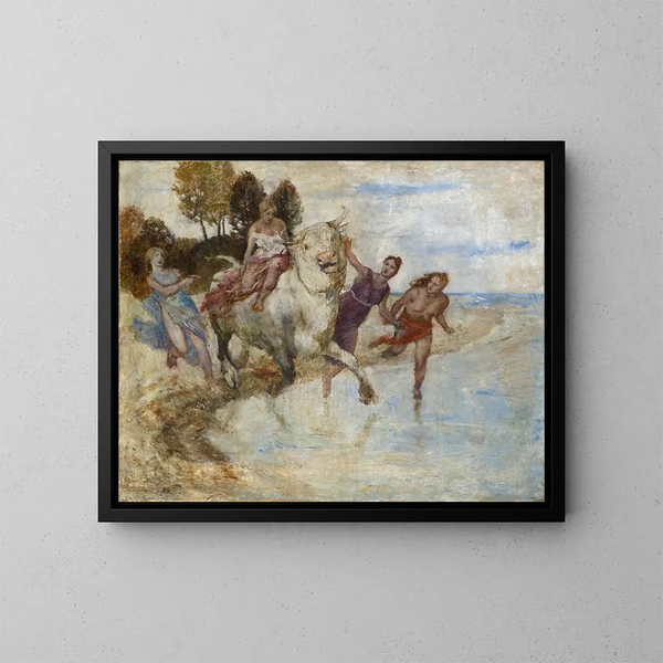 The Rape of Europa - Albert Welti — framed artwork on a wall