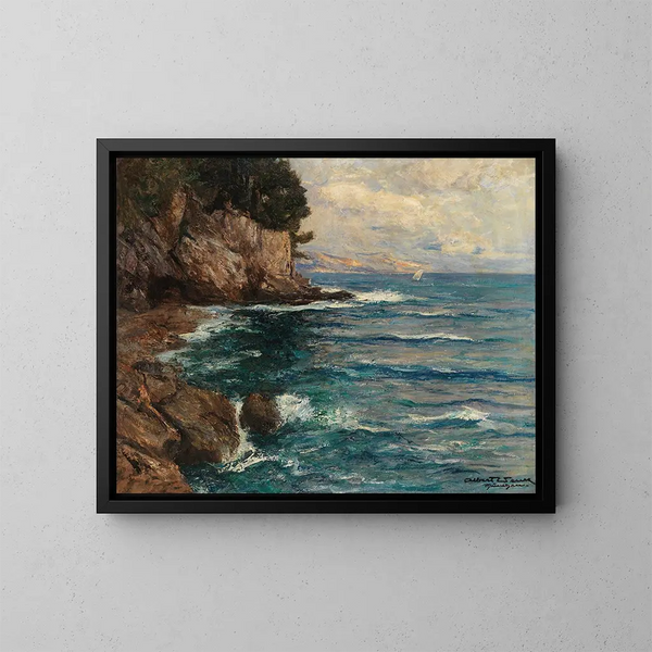 Rochers de Capri - Albert Wenk — framed artwork on a wall
