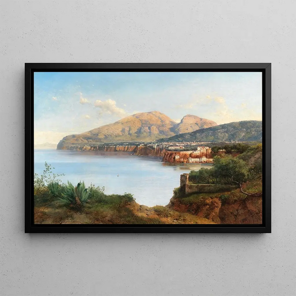 View of Sorrento - Albert Zimmermann — framed artwork on a wall