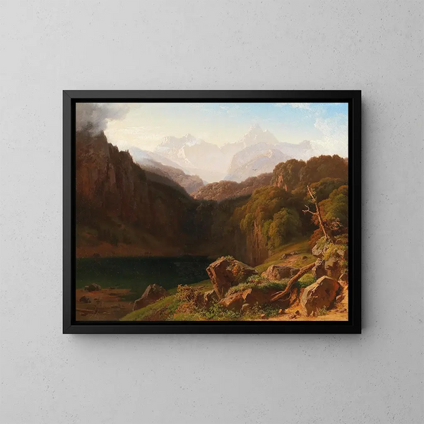 A view of the Grossglockner from Kals - Albert Zimmermann — framed artwork on a wall