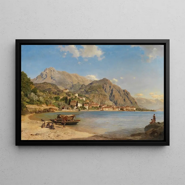 on the shores of Lake Como, Menaggio - Albert Zimmermann — framed artwork on a wall