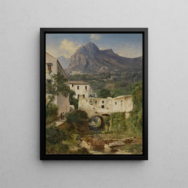 Mill Valley near Amalfi - Albert Zimmermann — framed artwork on a wall