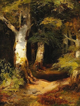 Waldweg Painting - Albert Zimmermann — artwork view