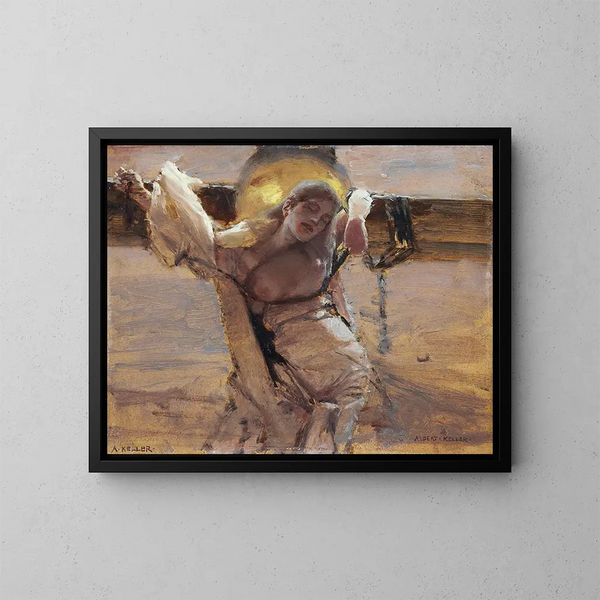 The Martyr - Albert von Keller — framed artwork on a wall