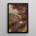 Reproduction of the painting A landscape at dusk - Alberto Bonomi