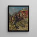 A caravan on a mountain pass - Alberto Pasini — framed artwork on a wall