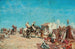 Arab merchants painting on a market near the city walls - Alberto Pasini — artwork view